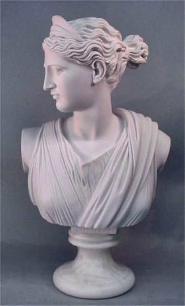 Bust Of Diana The Huntress Roman and Greek Goddess Marble Portrait